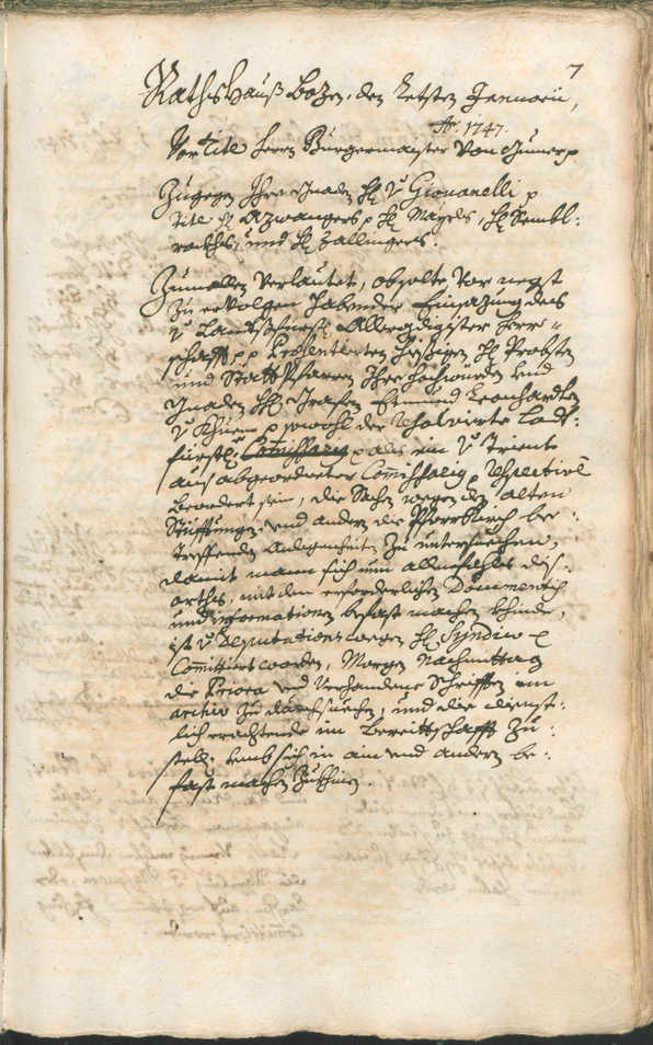 Archivio Storico della Città di Bolzano - BOhisto protocollo consiliare 1747/50 