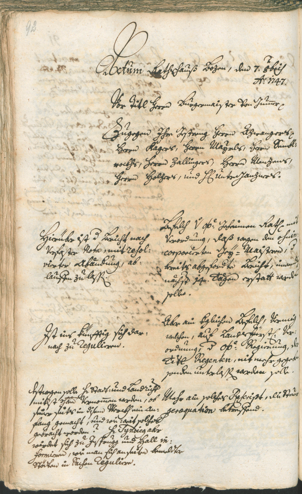 Archivio Storico della Città di Bolzano - BOhisto protocollo consiliare 1747/50 