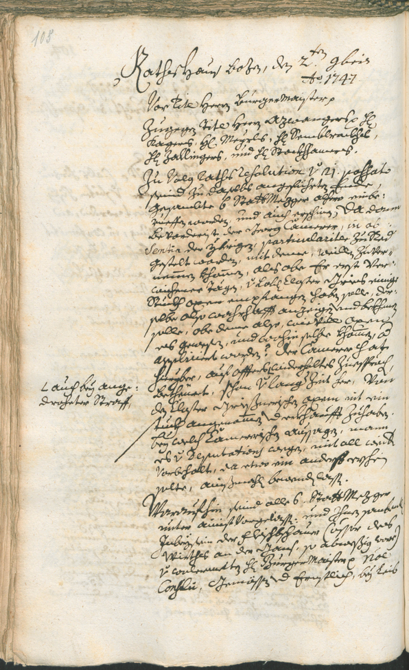 Archivio Storico della Città di Bolzano - BOhisto protocollo consiliare 1747/50 