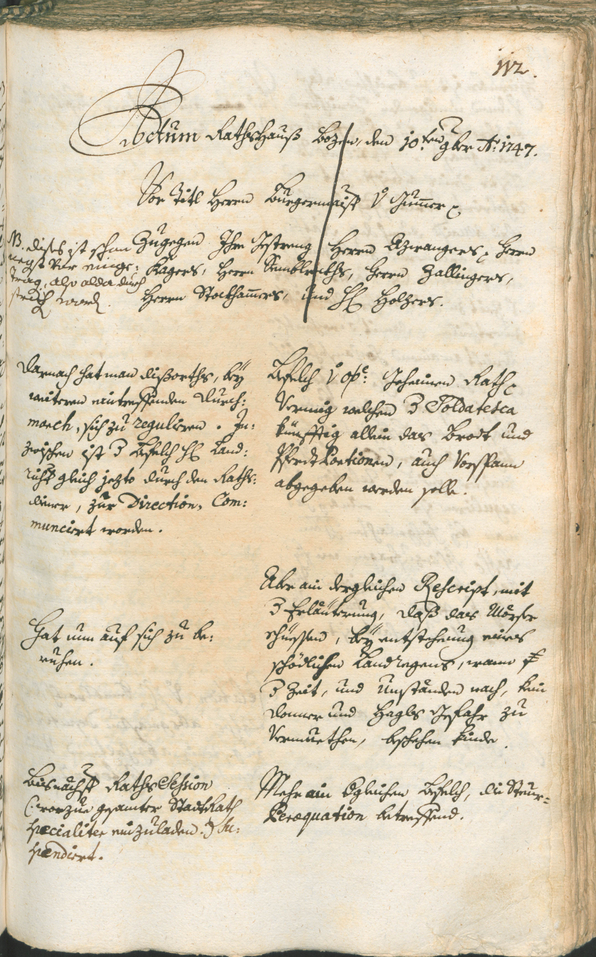 Archivio Storico della Città di Bolzano - BOhisto protocollo consiliare 1747/50 