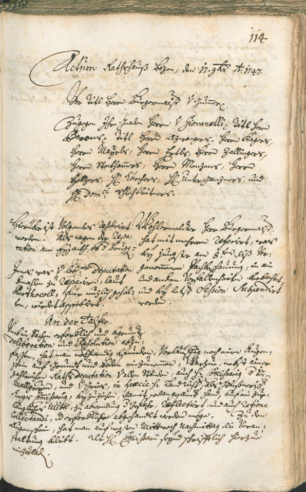 Civic Archives of Bozen-Bolzano - BOhisto Ratsprotokoll 1747/50 