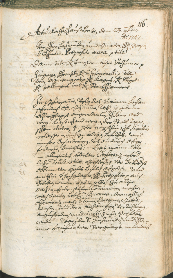 Archivio Storico della Città di Bolzano - BOhisto protocollo consiliare 1747/50 