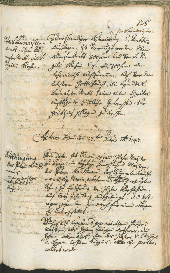 Archivio Storico della Città di Bolzano - BOhisto protocollo consiliare 1747/50 