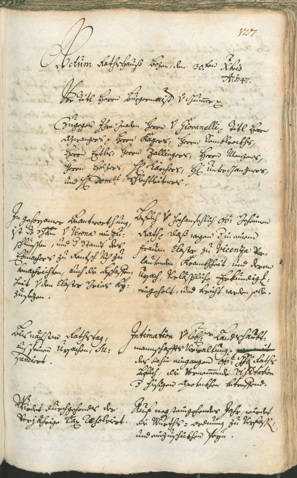 Archivio Storico della Città di Bolzano - BOhisto protocollo consiliare 1747/50 