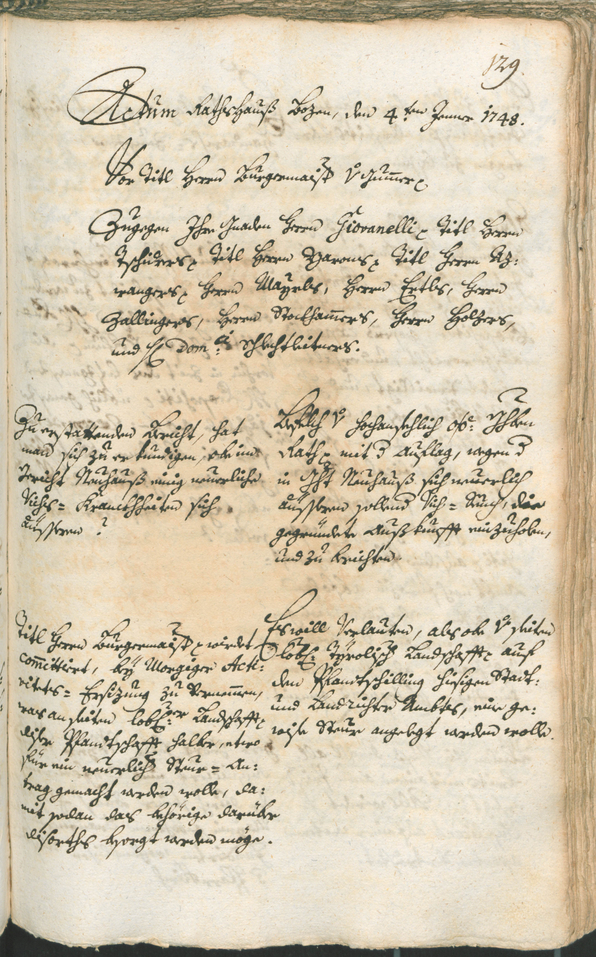 Civic Archives of Bozen-Bolzano - BOhisto Ratsprotokoll 1747/50 