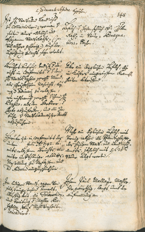 Stadtarchiv Bozen - BOhisto Ratsprotokoll 1747/50 