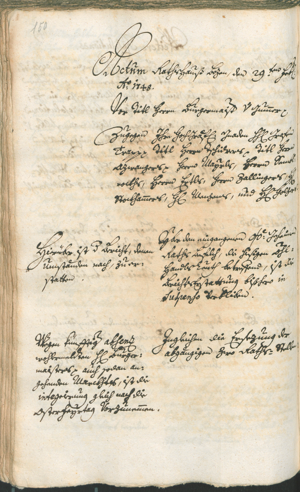 Civic Archives of Bozen-Bolzano - BOhisto Ratsprotokoll 1747/50 