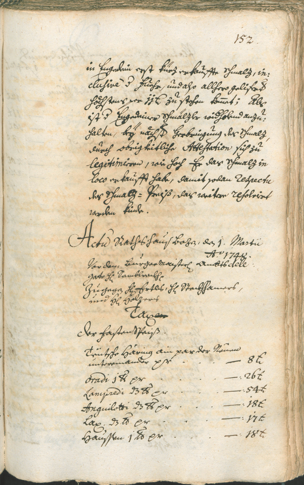 Stadtarchiv Bozen - BOhisto Ratsprotokoll 1747/50 