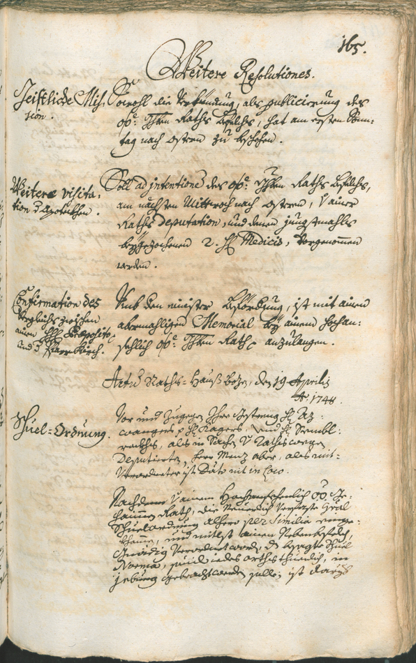 Civic Archives of Bozen-Bolzano - BOhisto Ratsprotokoll 1747/50 