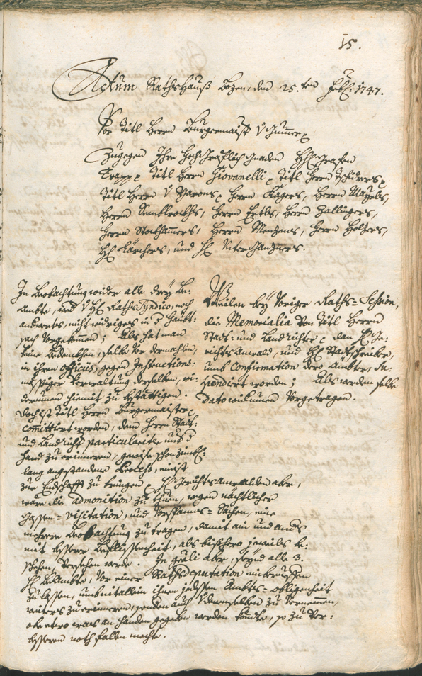 Archivio Storico della Città di Bolzano - BOhisto protocollo consiliare 1747/50 