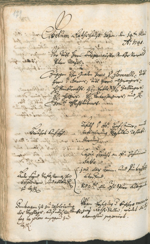 Archivio Storico della Città di Bolzano - BOhisto protocollo consiliare 1747/50 