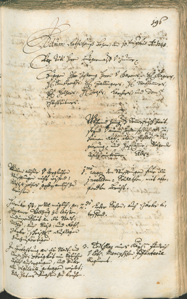 Archivio Storico della Città di Bolzano - BOhisto protocollo consiliare 1747/50 