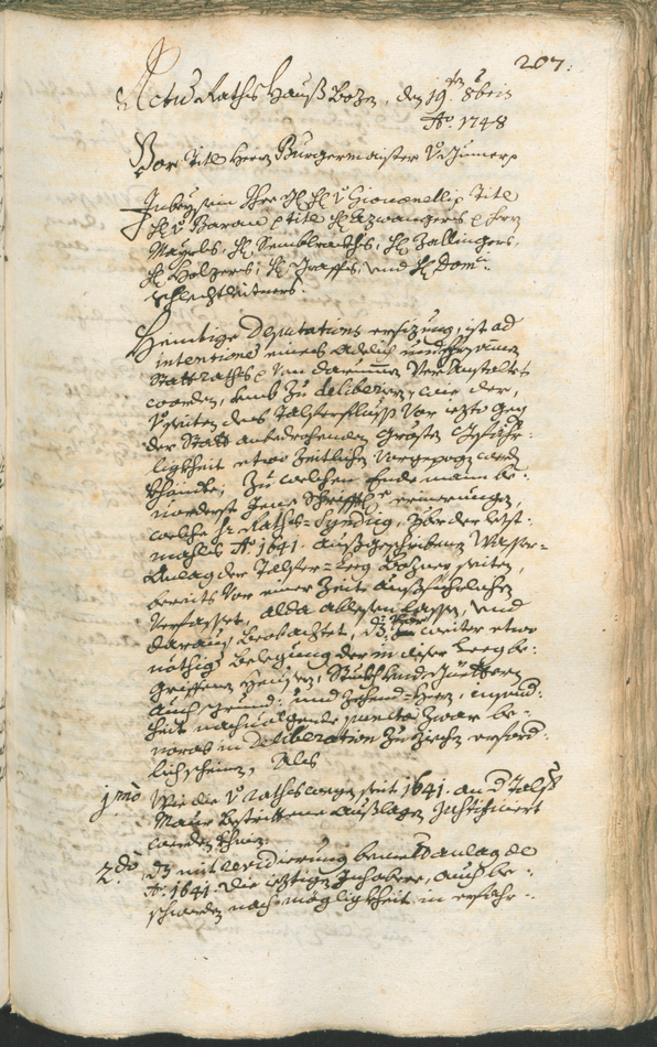 Archivio Storico della Città di Bolzano - BOhisto protocollo consiliare 1747/50 