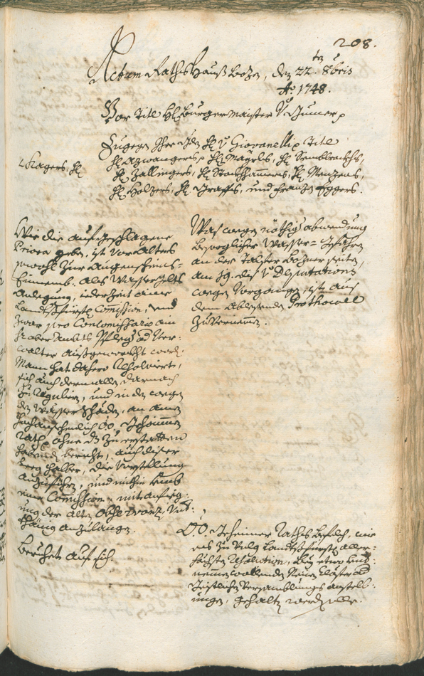 Archivio Storico della Città di Bolzano - BOhisto protocollo consiliare 1747/50 