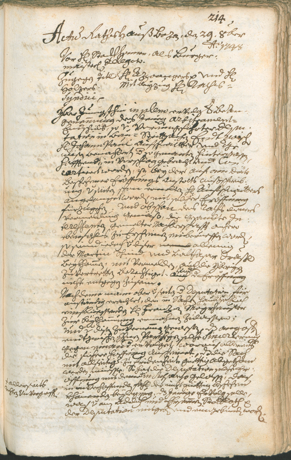 Archivio Storico della Città di Bolzano - BOhisto protocollo consiliare 1747/50 