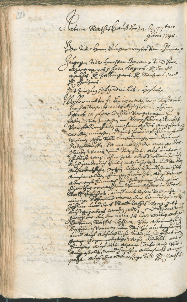 Archivio Storico della Città di Bolzano - BOhisto protocollo consiliare 1747/50 