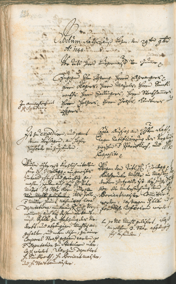 Archivio Storico della Città di Bolzano - BOhisto protocollo consiliare 1747/50 