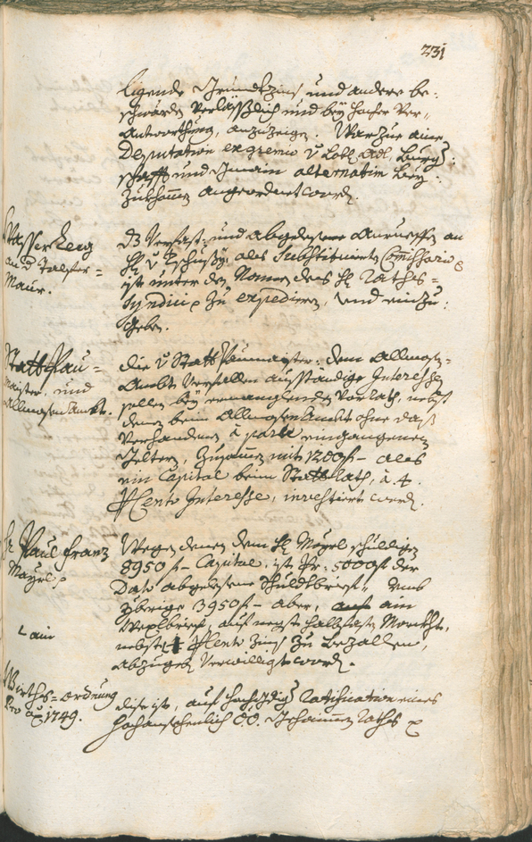 Archivio Storico della Città di Bolzano - BOhisto protocollo consiliare 1747/50 