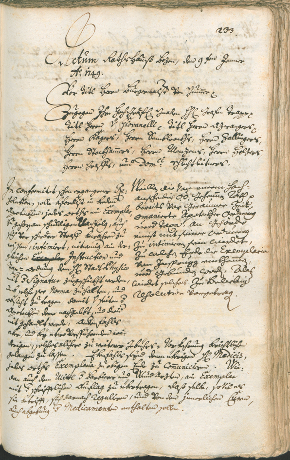 Archivio Storico della Città di Bolzano - BOhisto protocollo consiliare 1747/50 