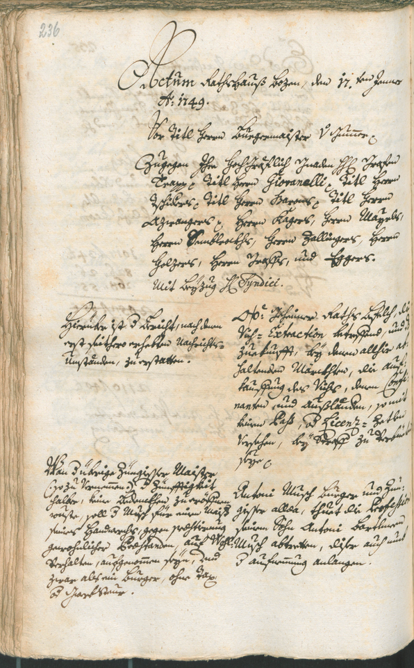 Civic Archives of Bozen-Bolzano - BOhisto Ratsprotokoll 1747/50 