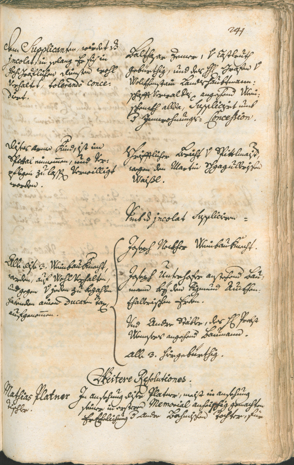 Stadtarchiv Bozen - BOhisto Ratsprotokoll 1747/50 