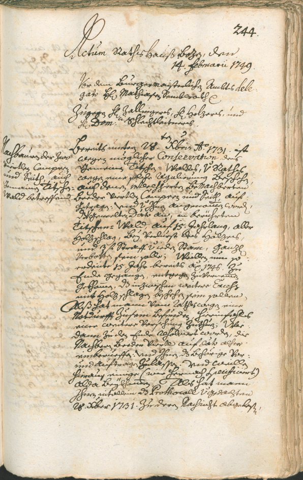 Archivio Storico della Città di Bolzano - BOhisto protocollo consiliare 1747/50 