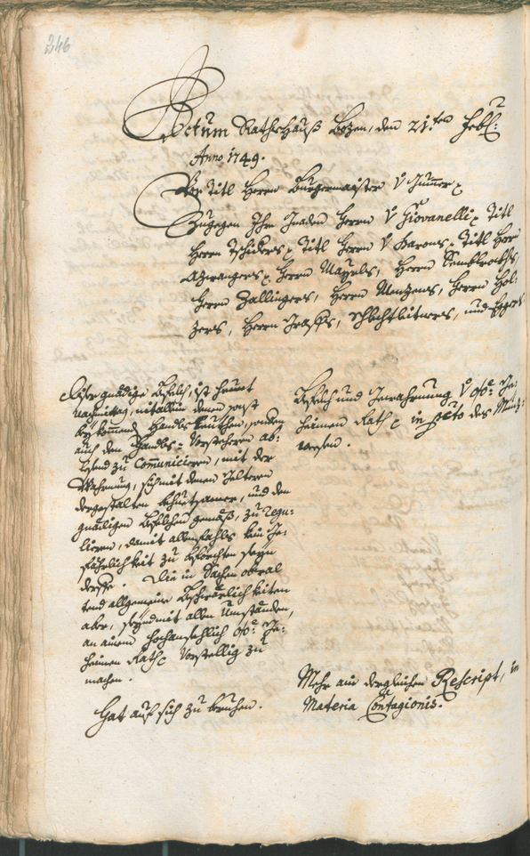 Archivio Storico della Città di Bolzano - BOhisto protocollo consiliare 1747/50 