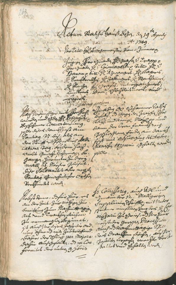 Archivio Storico della Città di Bolzano - BOhisto protocollo consiliare 1747/50 