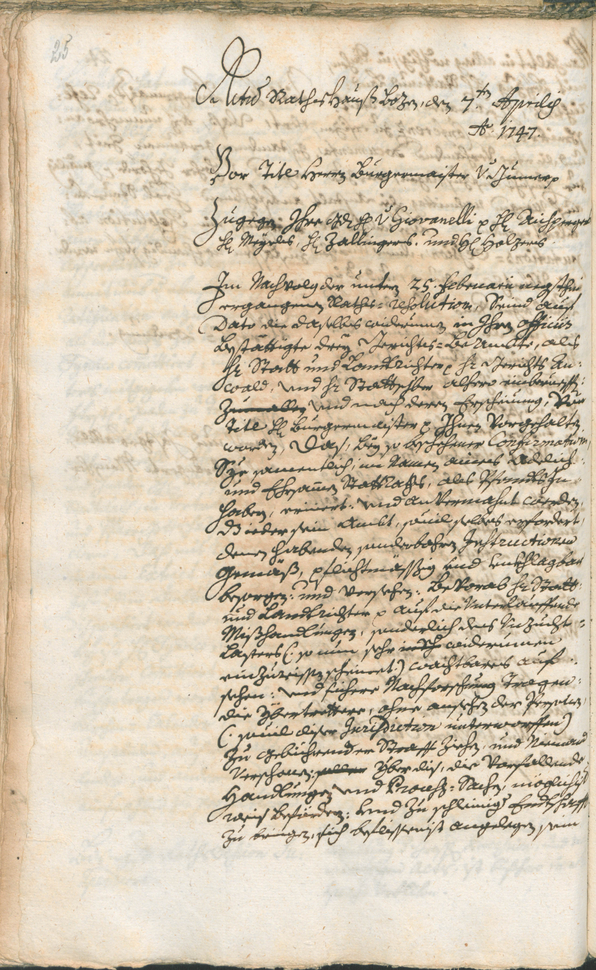 Archivio Storico della Città di Bolzano - BOhisto protocollo consiliare 1747/50 