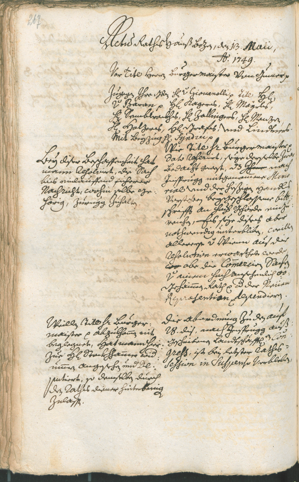 Archivio Storico della Città di Bolzano - BOhisto protocollo consiliare 1747/50 