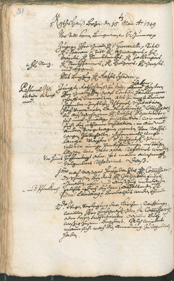 Archivio Storico della Città di Bolzano - BOhisto protocollo consiliare 1747/50 