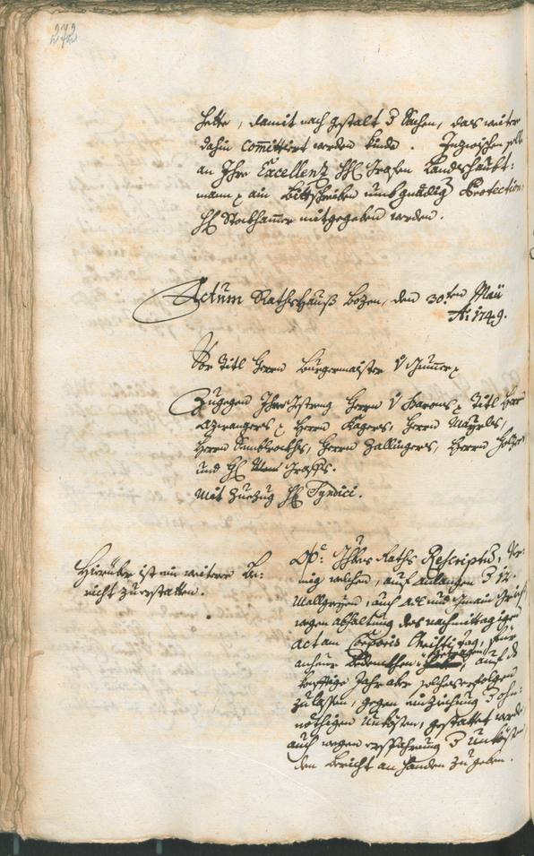 Archivio Storico della Città di Bolzano - BOhisto protocollo consiliare 1747/50 