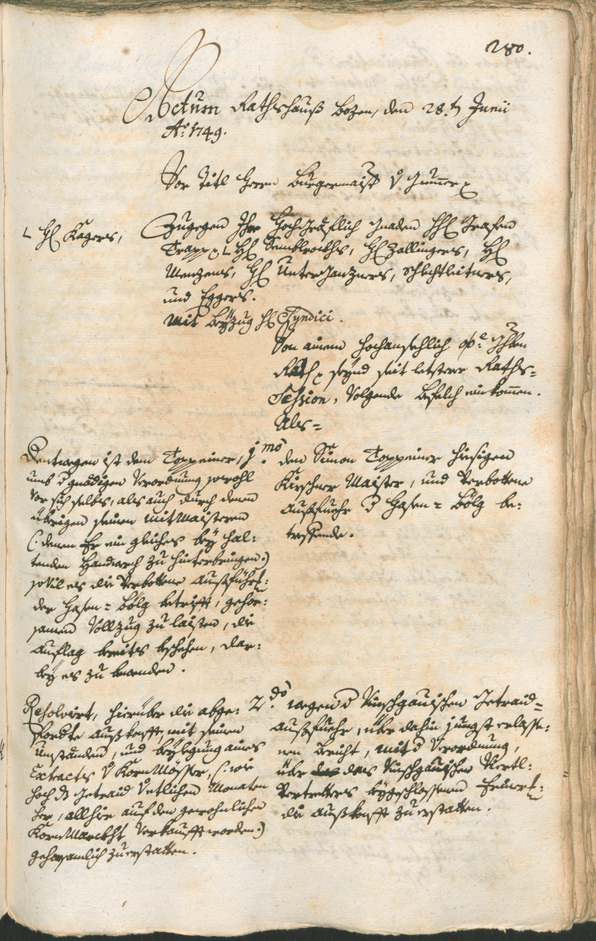 Civic Archives of Bozen-Bolzano - BOhisto Ratsprotokoll 1747/50 