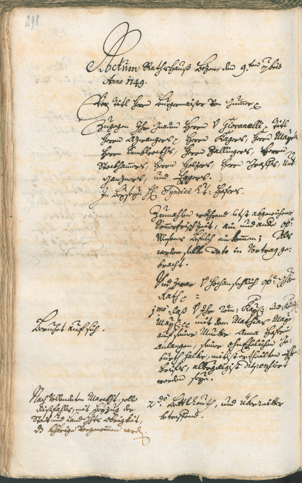 Archivio Storico della Città di Bolzano - BOhisto protocollo consiliare 1747/50 