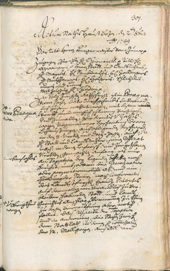 Archivio Storico della Città di Bolzano - BOhisto protocollo consiliare 1747/50 