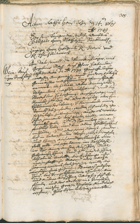 Civic Archives of Bozen-Bolzano - BOhisto Ratsprotokoll 1747/50 