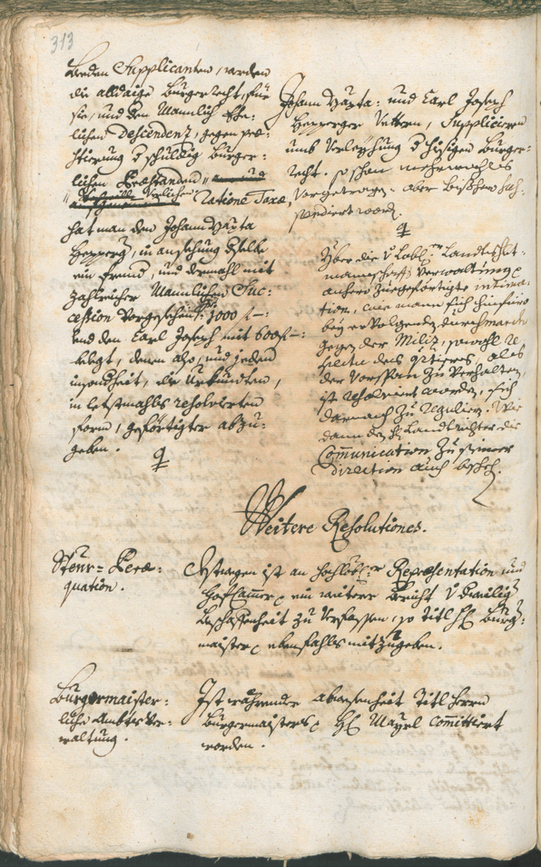 Stadtarchiv Bozen - BOhisto Ratsprotokoll 1747/50 