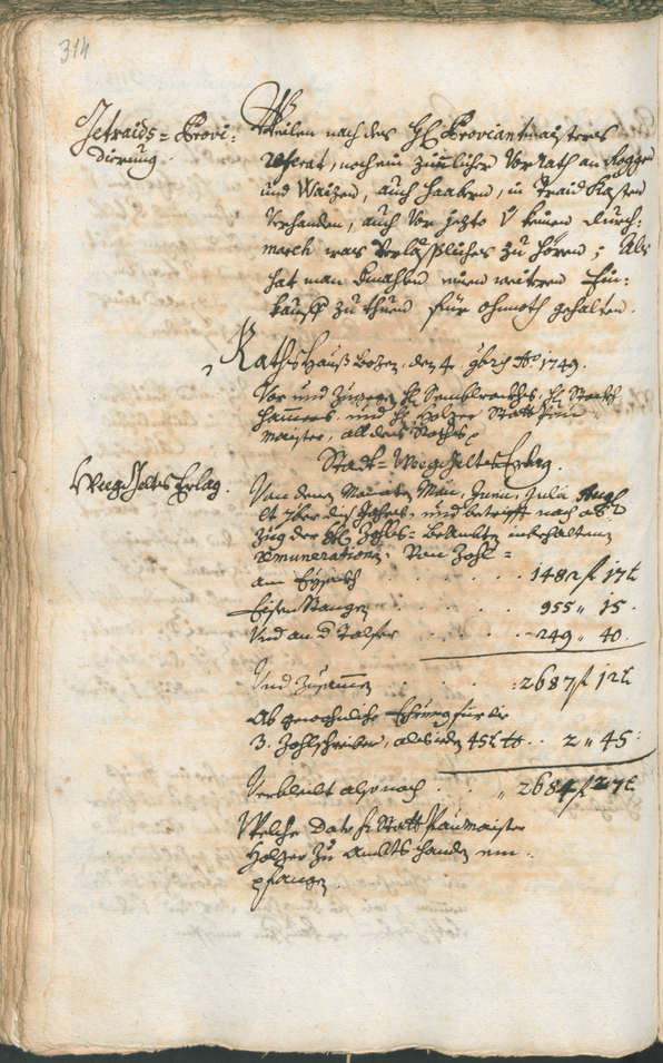 Civic Archives of Bozen-Bolzano - BOhisto Ratsprotokoll 1747/50 