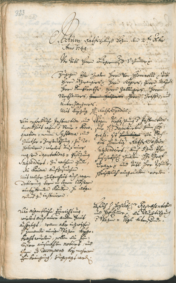 Civic Archives of Bozen-Bolzano - BOhisto Ratsprotokoll 1747/50 