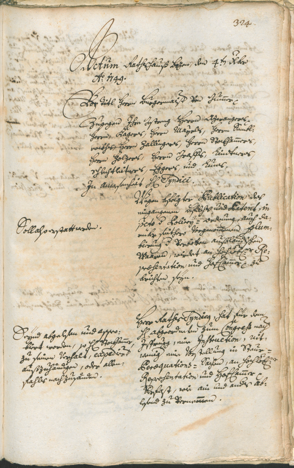 Stadtarchiv Bozen - BOhisto Ratsprotokoll 1747/50 