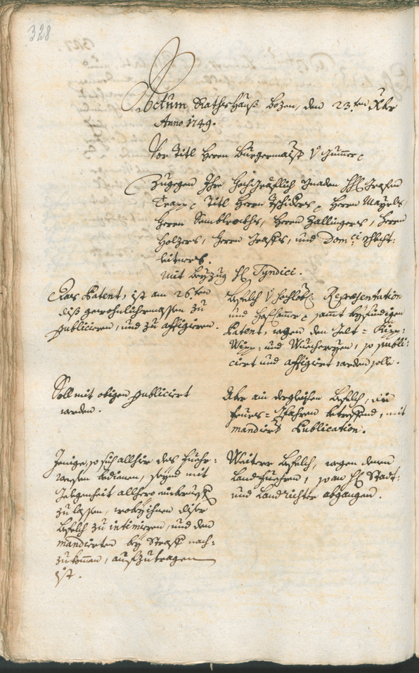 Civic Archives of Bozen-Bolzano - BOhisto Ratsprotokoll 1747/50 