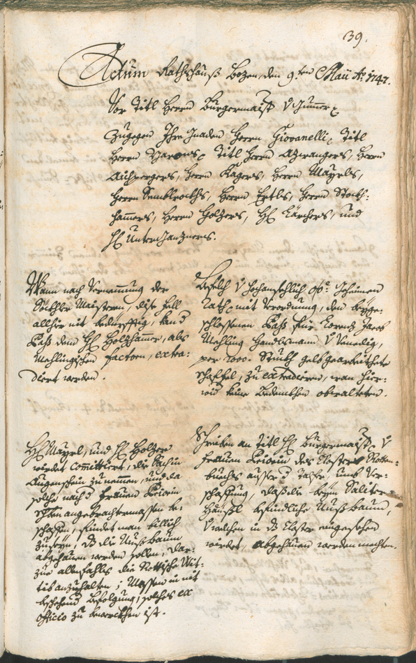 Archivio Storico della Città di Bolzano - BOhisto protocollo consiliare 1747/50 