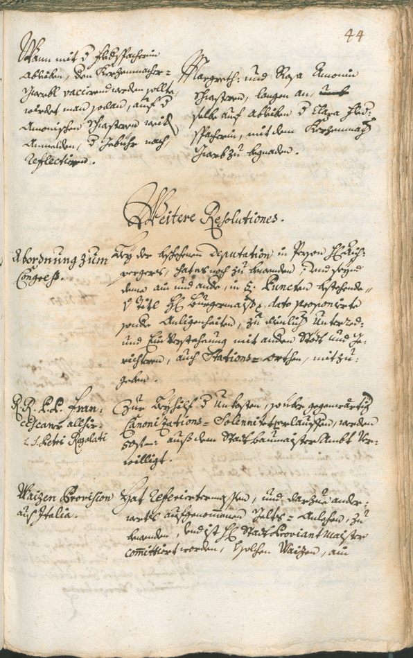 Stadtarchiv Bozen - BOhisto Ratsprotokoll 1747/50 