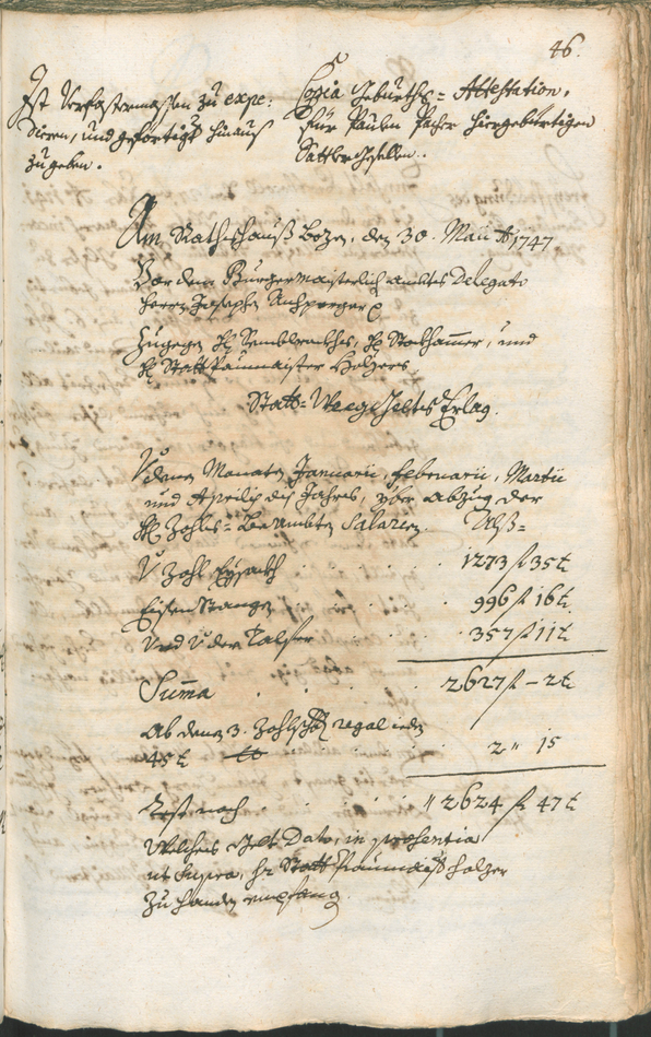 Stadtarchiv Bozen - BOhisto Ratsprotokoll 1747/50 