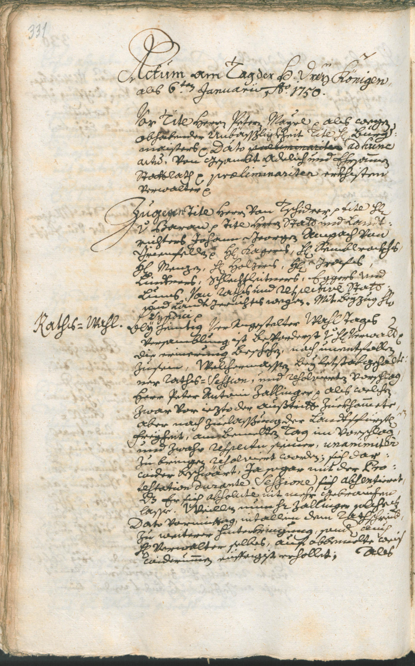 Civic Archives of Bozen-Bolzano - BOhisto Ratsprotokoll 1747/50 
