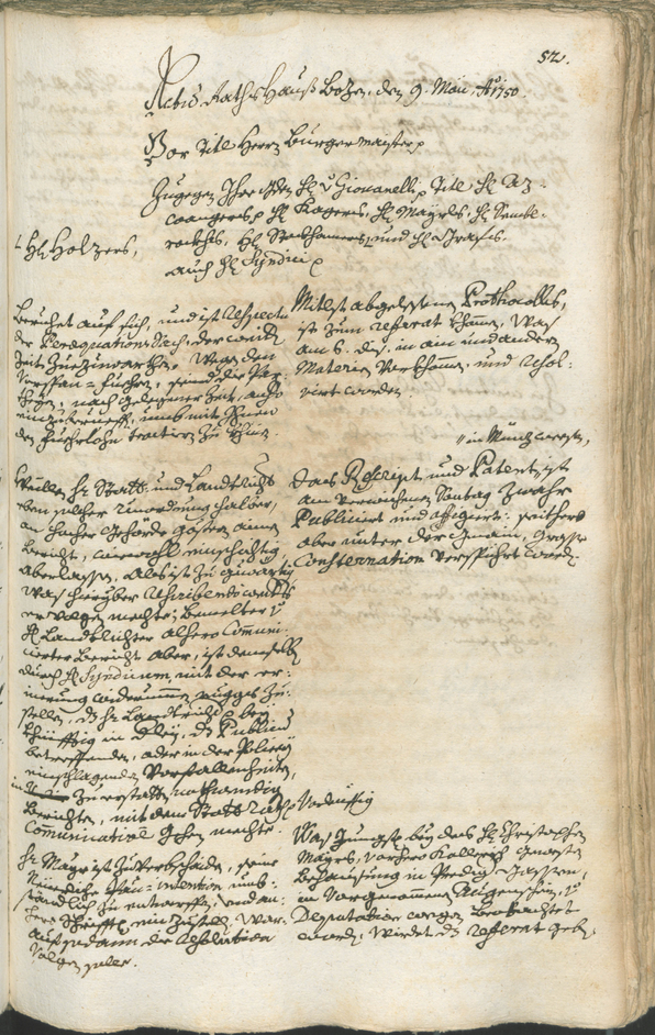 Civic Archives of Bozen-Bolzano - BOhisto Ratsprotokoll 1750/53 