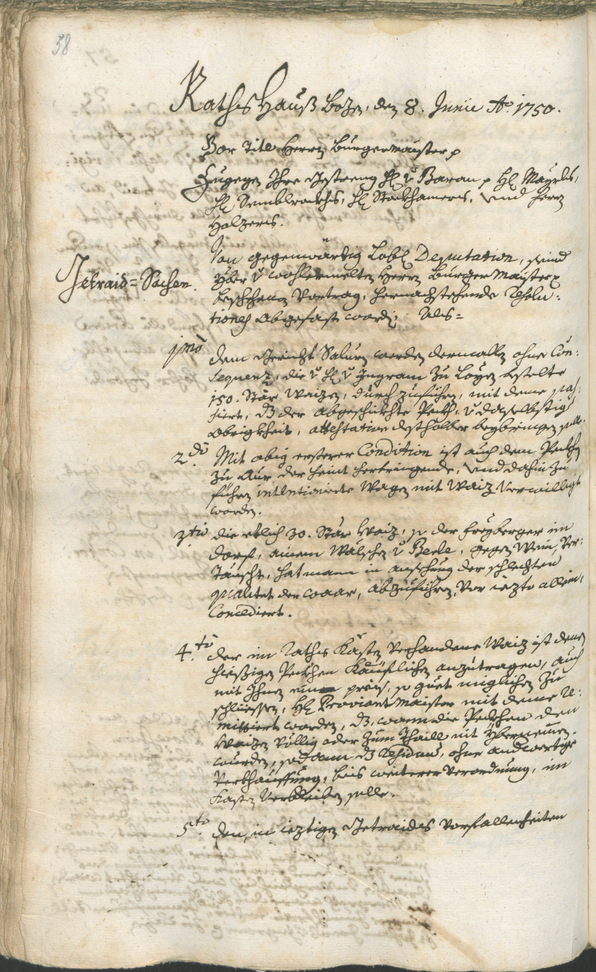 Civic Archives of Bozen-Bolzano - BOhisto Ratsprotokoll 1750/53 