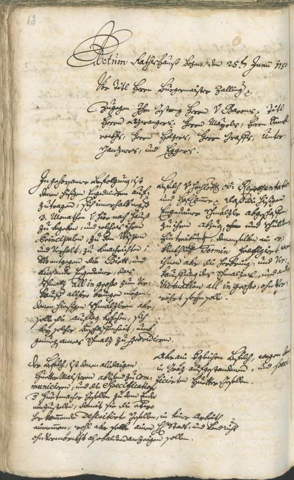 Civic Archives of Bozen-Bolzano - BOhisto Ratsprotokoll 1750/53 