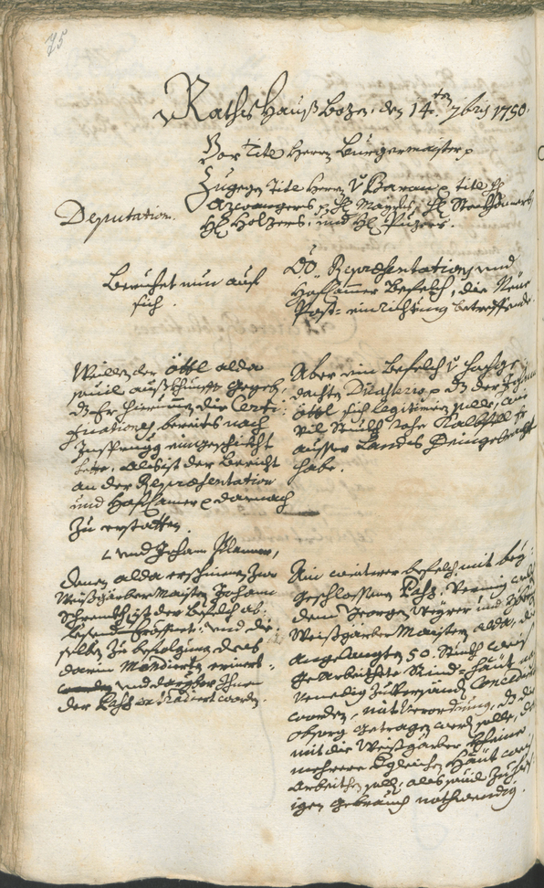 Civic Archives of Bozen-Bolzano - BOhisto Ratsprotokoll 1750/53 