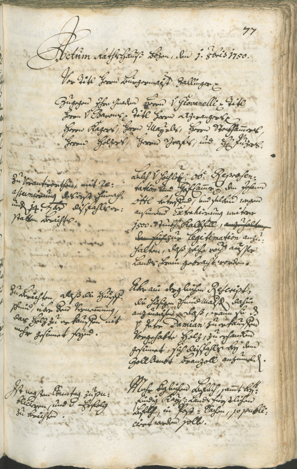 Archivio Storico della Città di Bolzano - BOhisto protocollo consiliare 1750/53 